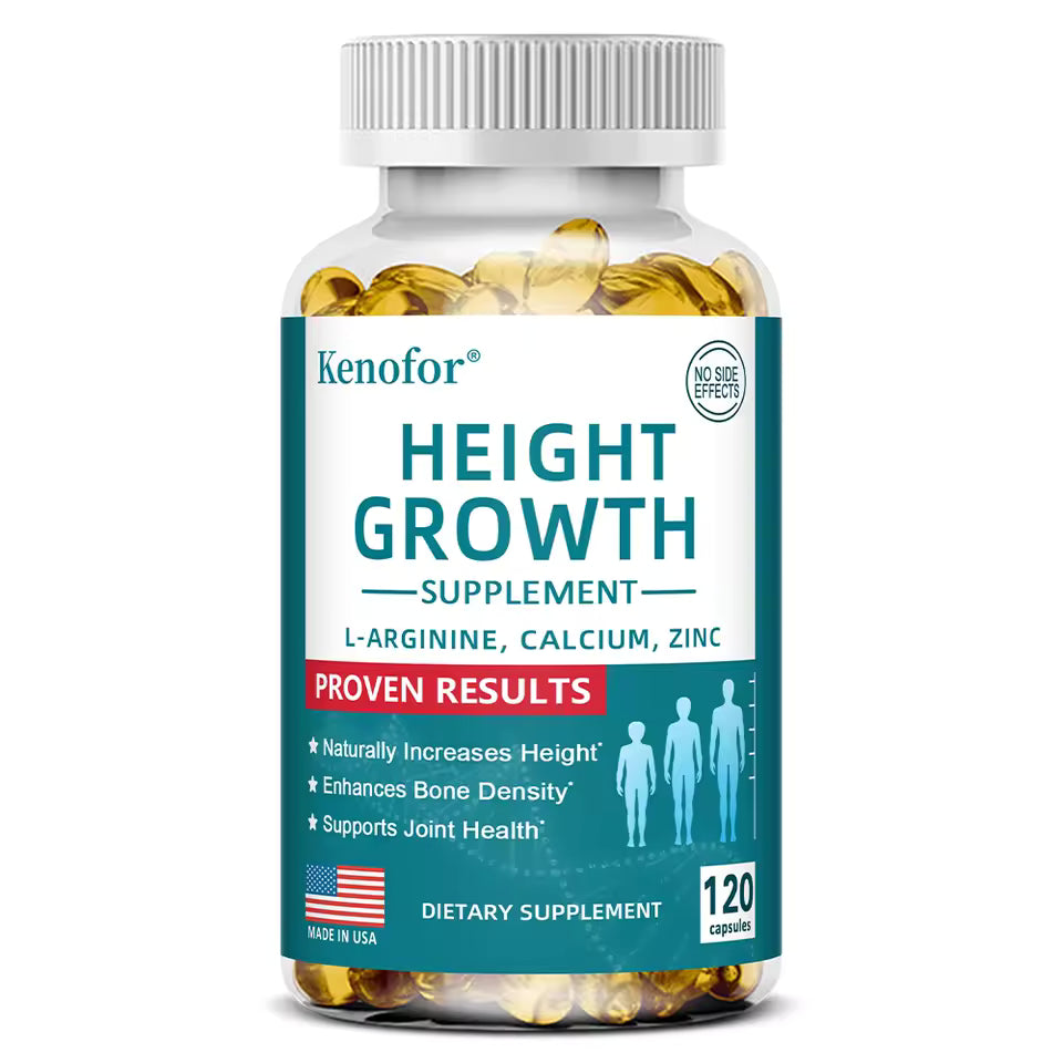 Natural Height Growth Calcium Vitamin D Supplement Vegetarian Capsules